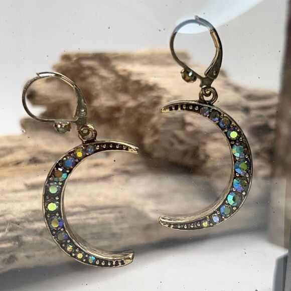 Kirks Folly Moon Rising Lever Back Earrings